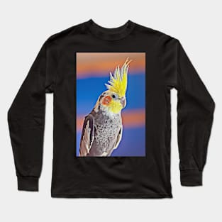 For The Love Of Cockatiels: Photo + Digital Art Long Sleeve T-Shirt